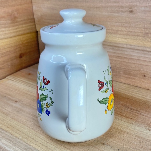 Provincial by Home Concepts Stoneware Teapot Floral Pattern Made in Korea - Picture 4 of 9